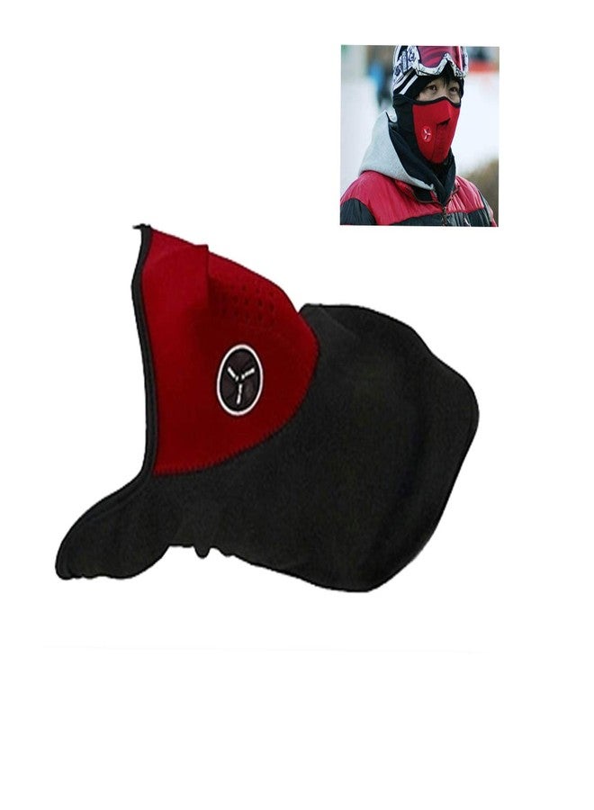 Futaba Outdoor Winter Fleece Half Face Mask - Red - Image 5